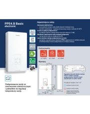 Elektryczny przepływowy podgrzewacz wody PPE4B-27 