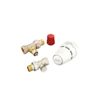 Zestaw termostatyczny Danfoss z głowicą Regus RA nakrętka +RA-N+RLV-S 15 prosty 015G5304